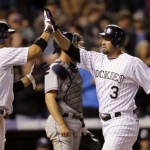 Garland, Cuddyer Lead Rockies to 6-3 Victory Over Padres